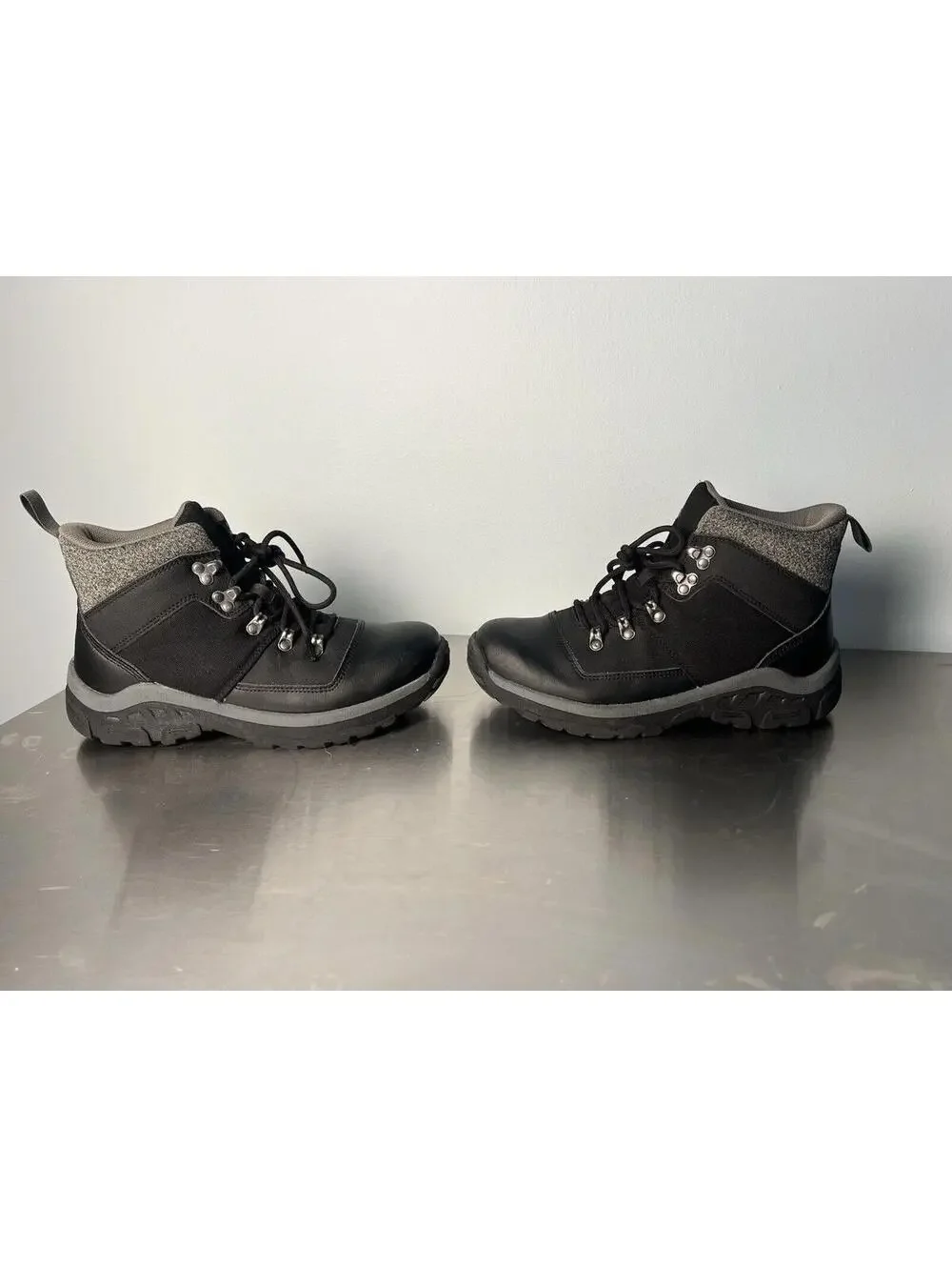 All In Motion Winter Boots Men's Ashton Water Repellent Black Size 8 Lace up